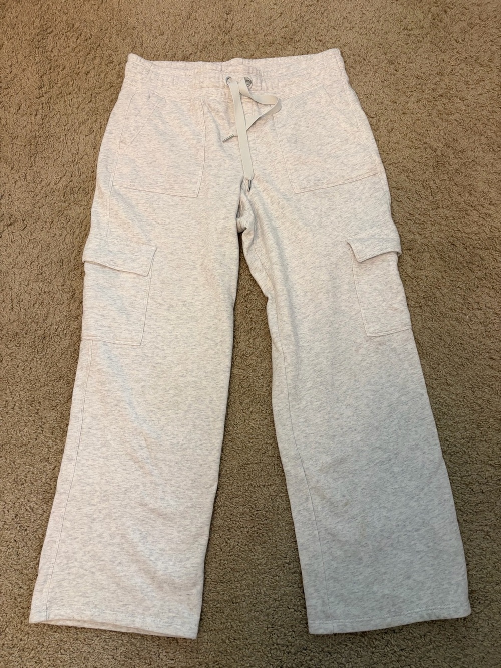 Calvin Klein Performance Heather Light Gray Cargo Joggers